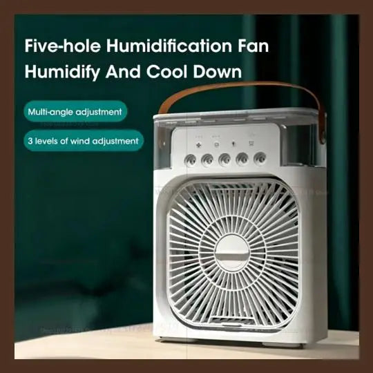 3 in 1 Portable Air Cooler Fan Humidifier Night Light USB Mist Maker Mini Air Conditioner for Bedroom Office Home Appliance