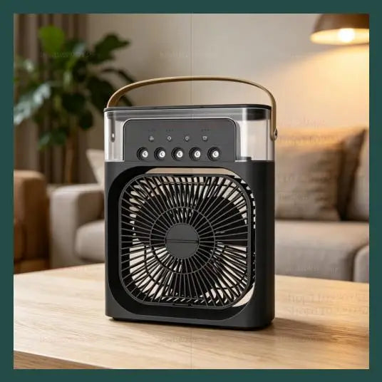 3 in 1 Portable Air Cooler Fan Humidifier Night Light USB Mist Maker Mini Air Conditioner for Bedroom Office Home Appliance
