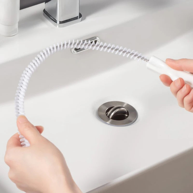 1Pcs Sink Drain Cleaning Brush Drain Clog Remover Bendable Sink Overflow Sewer Drain Brush For Bathroom Kitchen