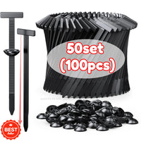 Nylon Cable Tie Buckle Fixed Through The Core Nail Cable Tie Buckle Mudguard Fender Inner Lining Trunk Buckle  Outdoor Camping