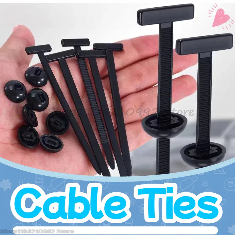 Nylon Cable Tie Buckle Fixed Through The Core Nail Cable Tie Buckle Mudguard Fender Inner Lining Trunk Buckle  Outdoor Camping